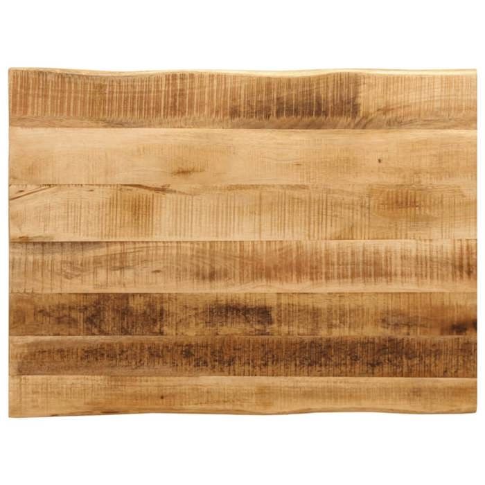 VidaXL Dessus de table bord vivant 80x60x2,5 cm bois de manguier brut, dessus de table en bois, dessus de table d'appoint, 370668