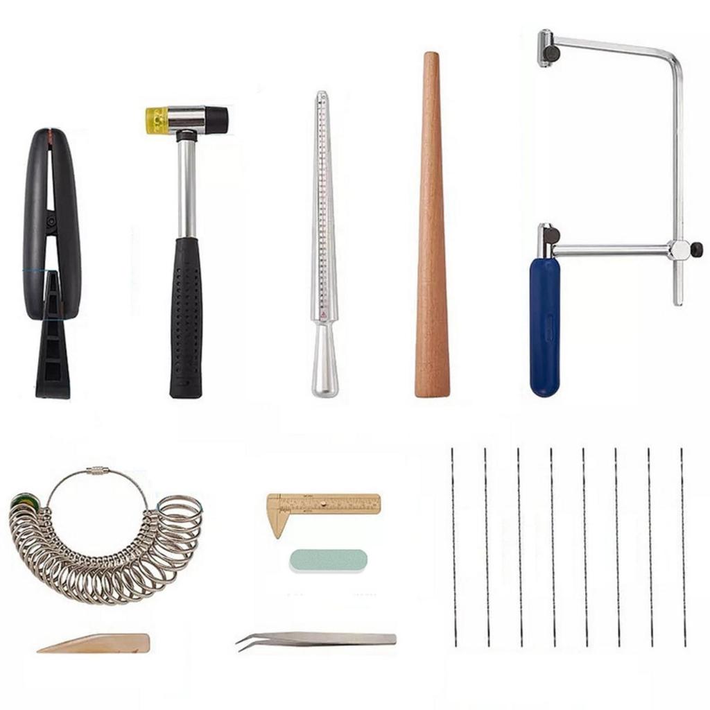 18 Pieces Jewelry Tool Kit Comprehensive Band Sizing Professional Finger Sizer for