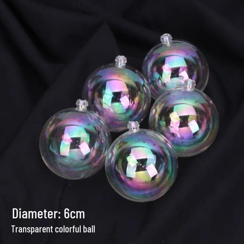 Creative Iridescent Transparent Cake Decoration - Aesthetic Milk White Party Ball for Birthday Desserts