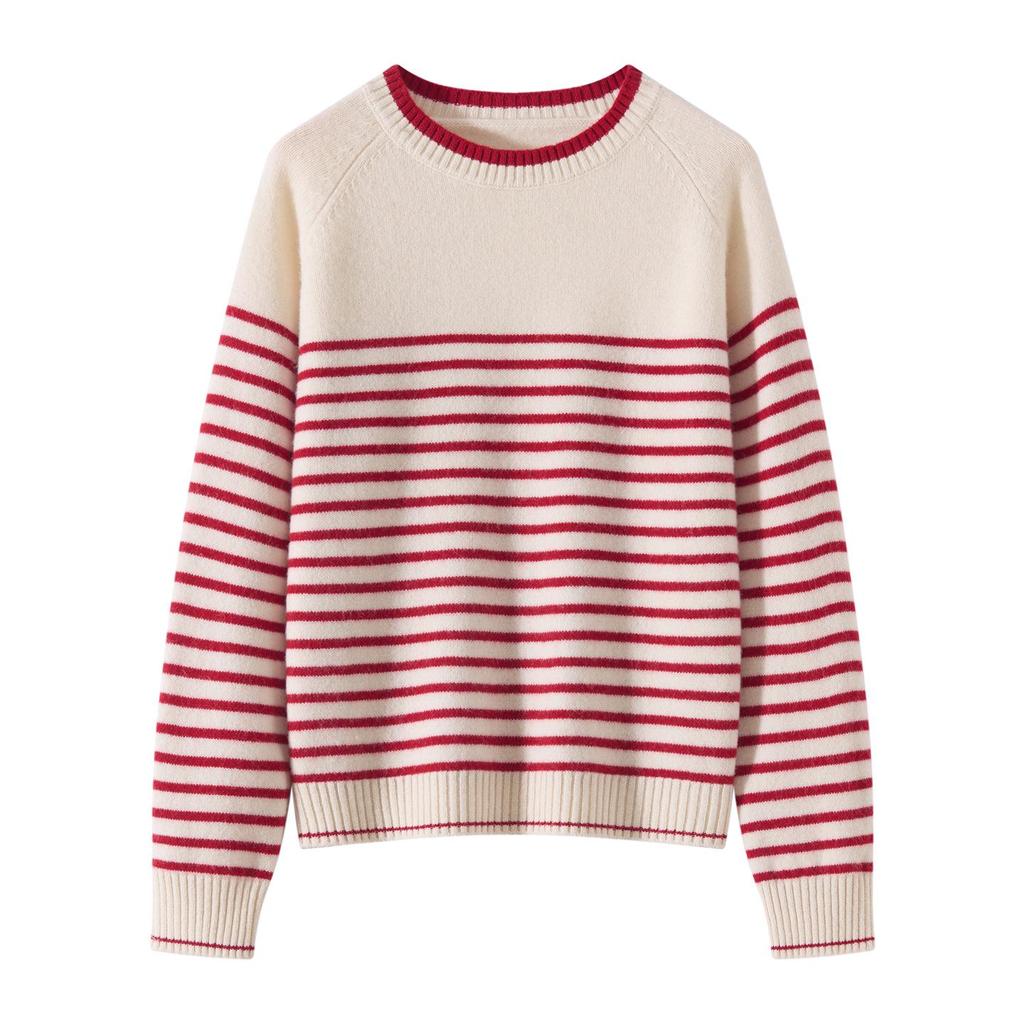 2026 Korean Style Soft Fluffy Women's Striped Sweater