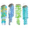 Elegant Colored Capiz Shells Wind Chimes Hanging Pendant for Patio or Garden Decoration Adds Serenity to Any Space
