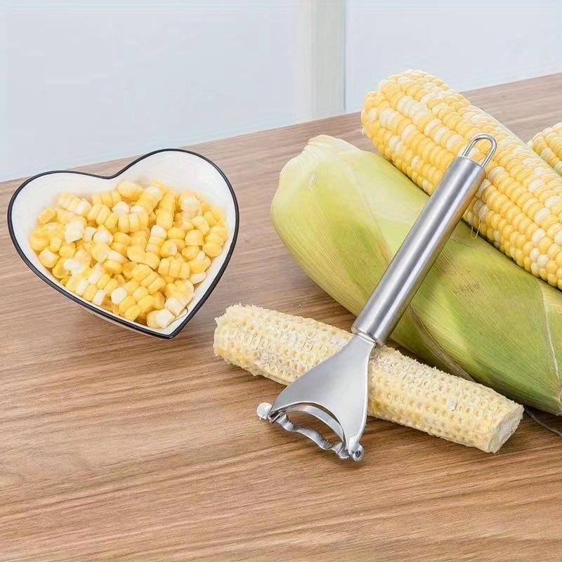 1/1Pcs Stainless Steel Thresher Corn Planer Peeling Kitchen Household Corn Peeler Multifunctional Corn Planer Peeling