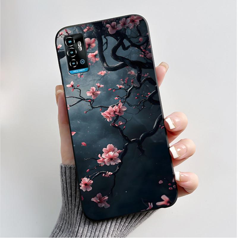 

Soft Case For ZTE Blade A71 Casing Fashion Butterfly Flowers Black Slim Phone Back Cover For ZTE Blade A71 2021 BladeA71 Bumper ZTE Blade A71