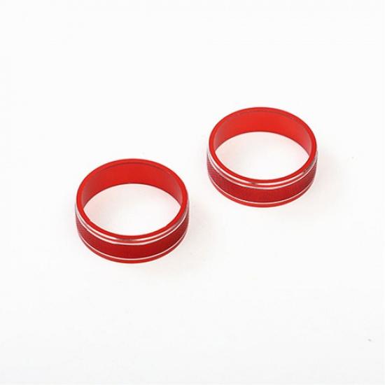 2pcs Aluminum CD Switch Knob Trim Ring Cover Bezels for Dodge Challenger 09-14