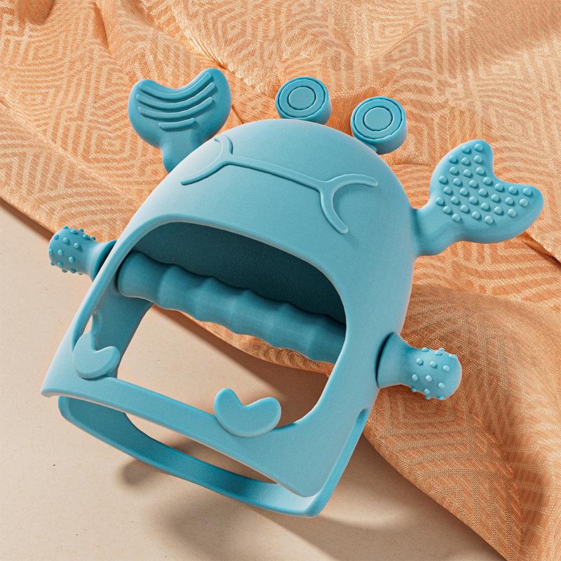 Dentiere in Silicone con Telecomando e Pulsante Touch Giocattolo da Mordere - Bastoncino Anti-Morso per la Dentizione dei Bambini