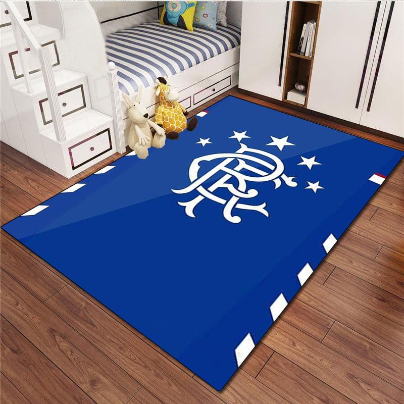 1Pc Rangers Football Club Print Rug - Home Decoration Carpet For Living Room Bedroom Flooring Computer Chair Area Rug