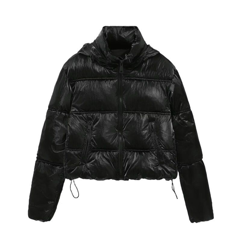 

Fashion Style Fall and Winter New Arrival Women s Clothing Slim Looking All-Matching Cotton-Padded Jacket Short Thick Jacket Outwear 3046204 808 Black M