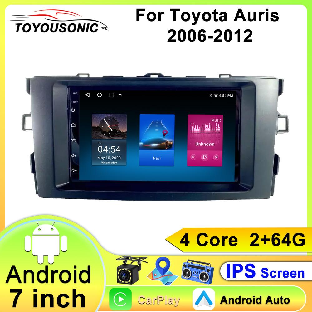 Toyousonic Car Video Player for Toyota Auris 2006-2012 GPS Navigation Built-in Dsp Carplay Autoradio Android Head Unit