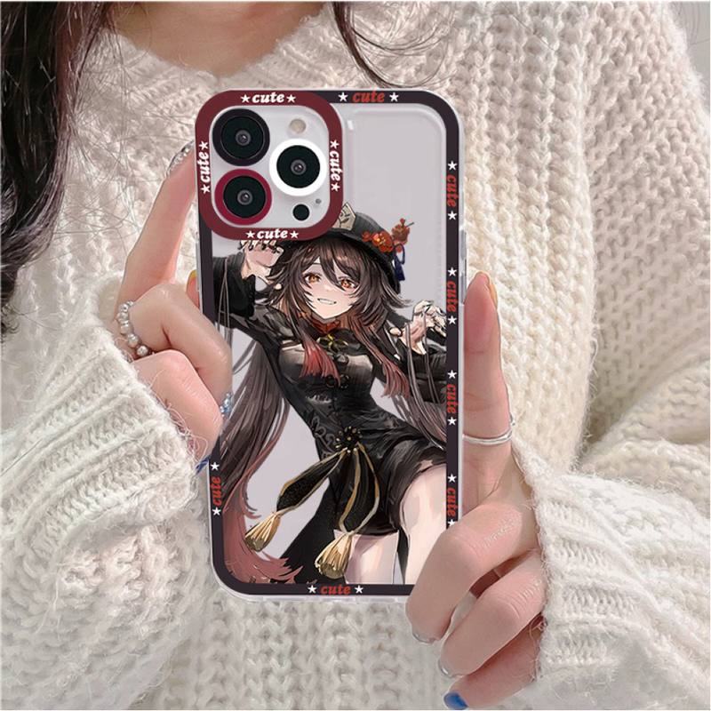 Genshin Hu Tao Phone Case for iPhone 11 12 13 Mini Pro Max 14 Pro Max Case shell