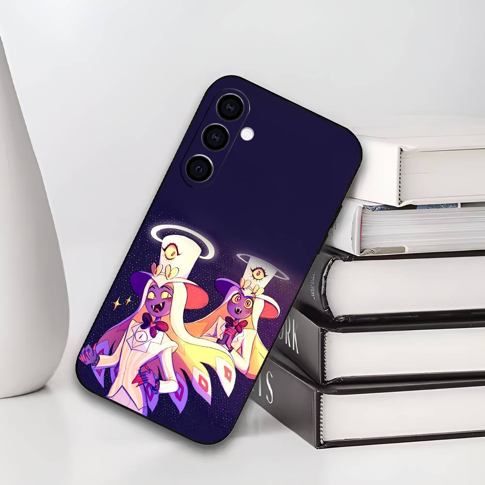Sir Pentious H-Hazbin H-Hotel Phone Case For Samsung Galaxy A73,A72,A71,A70,A53,A52,A51,Soft Silicone Black Cover