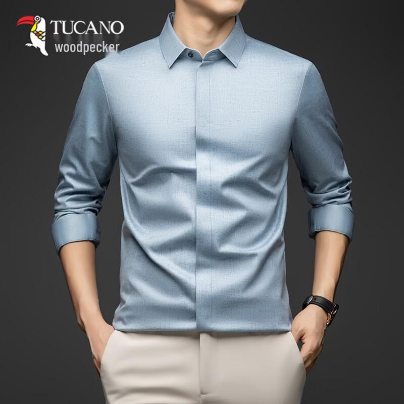 TUCANO Men s Wrinkle-Free Long Sleeve Business Casual Shirt 115