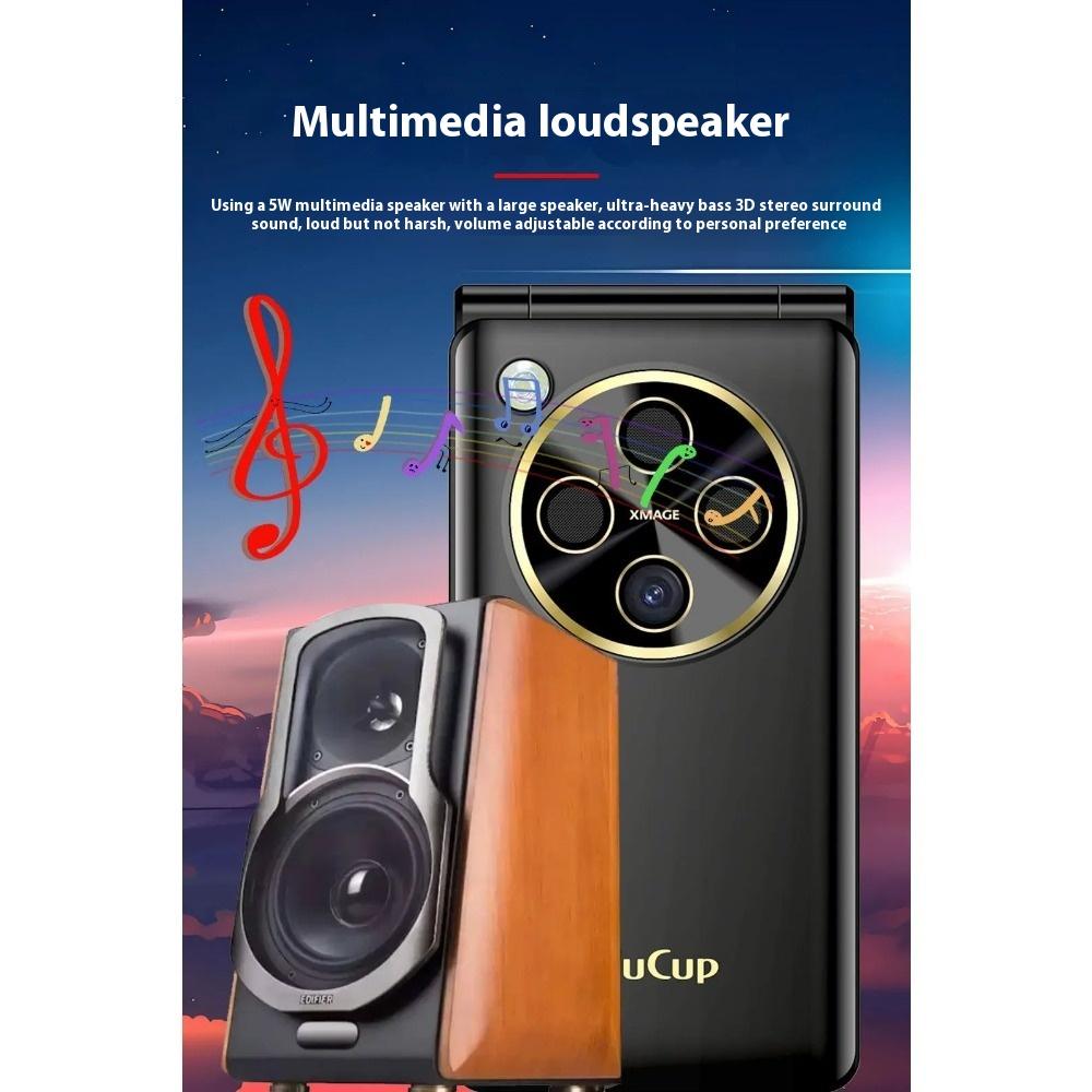 Pełna sieć 4G Telefon z klapką dla seniorów Głośny Duże znaki Duży ekran Długi czas czuwania