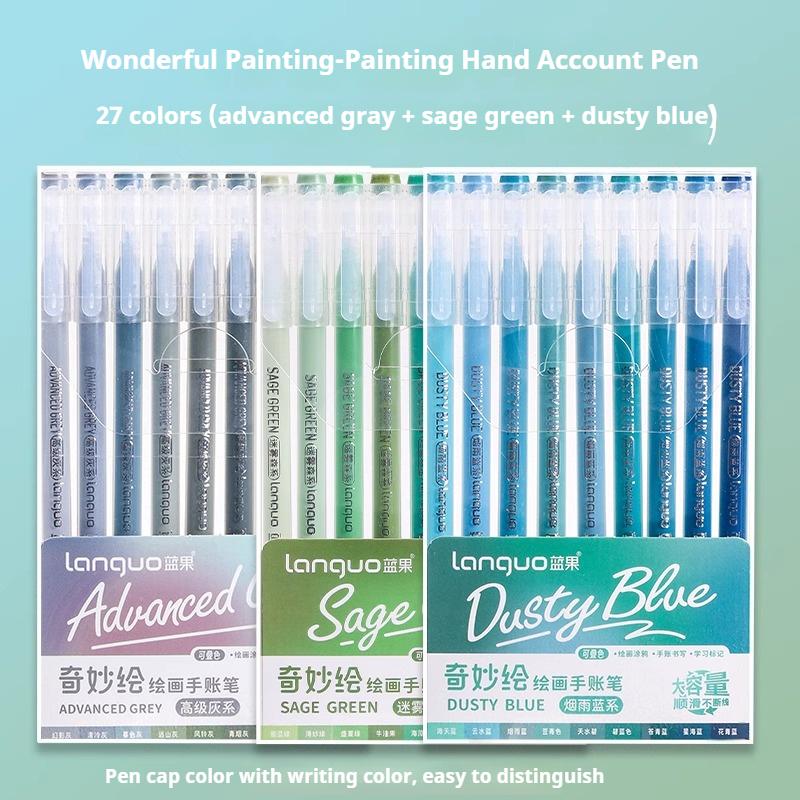 LANGUO New Colors 72/9 Colors Morandi Gel Pen Student Diary Scrapbook Painting DIY Set Color Drawing Art Markers School Supplies
