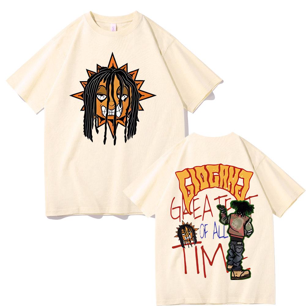 Rapper Chief Keef T-Shirt Unisex Damen Mode Hip Hop T-Shirt Oversized Kurzarm Unisex Lässig Reine Baumwolle T-Shirts Streetwear