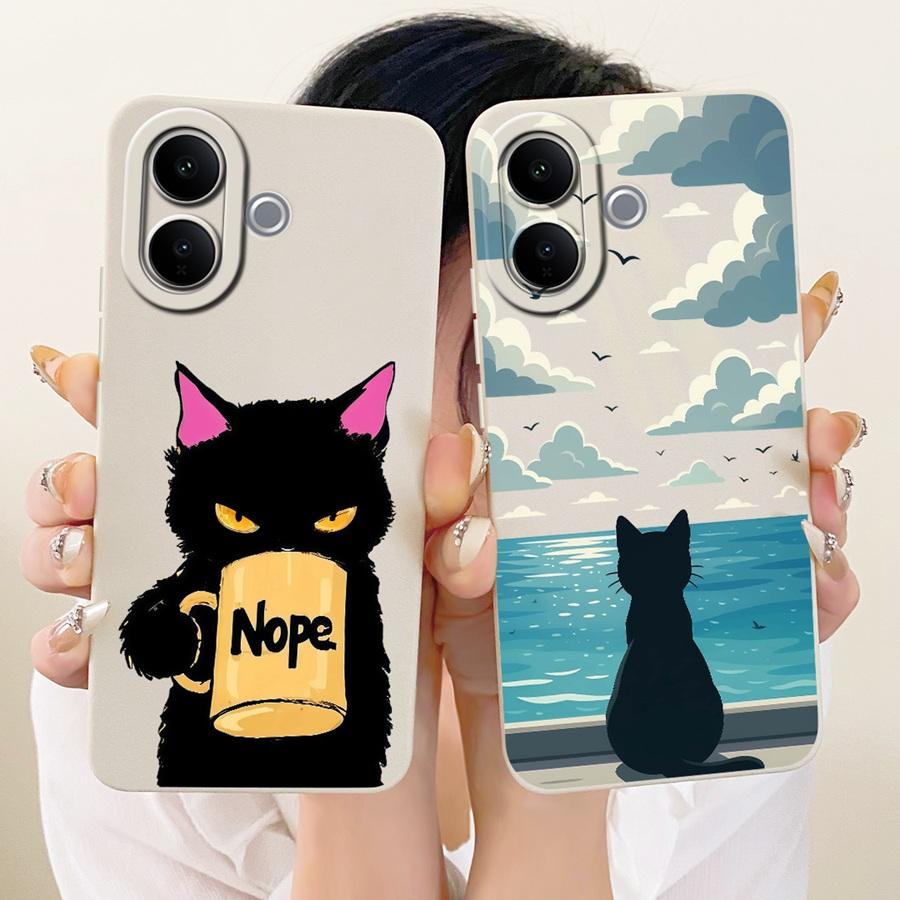For Vivo V60 Lite v 60 5G Case Rabbit Painted Cover Soft Silicone Matte Phone Case For VivoV60 V 60Lite 4G 5G Cover animal Capa