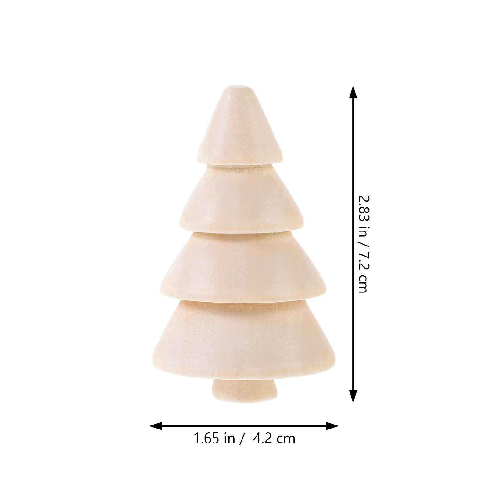 

10pcs Wooden Christmas Tree Decor Unfinished Blank Diy Craft Kids Graffiti Art Home Office Party Centerpiece Table Xmas Trees