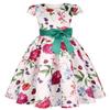 Kids Girls Bow Girl Party Princess Dresses Children Ball Gown Costume Festival Host Children Dress