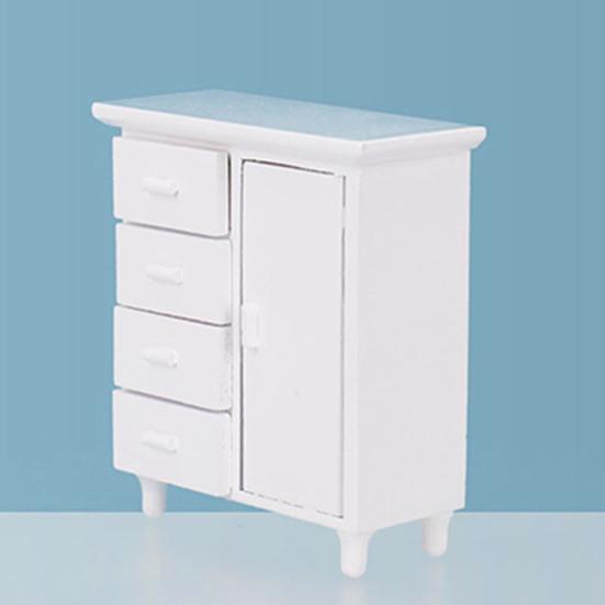 Dollhouse Cabinet Multiple Compartments Decoration Interesting Miniature Mini Drawer Model for Kids