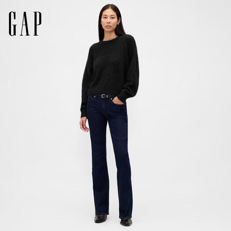 Gap Women's 2025 Winter Loose Micro Lantern Sleeve Crew Neck Knit Top
