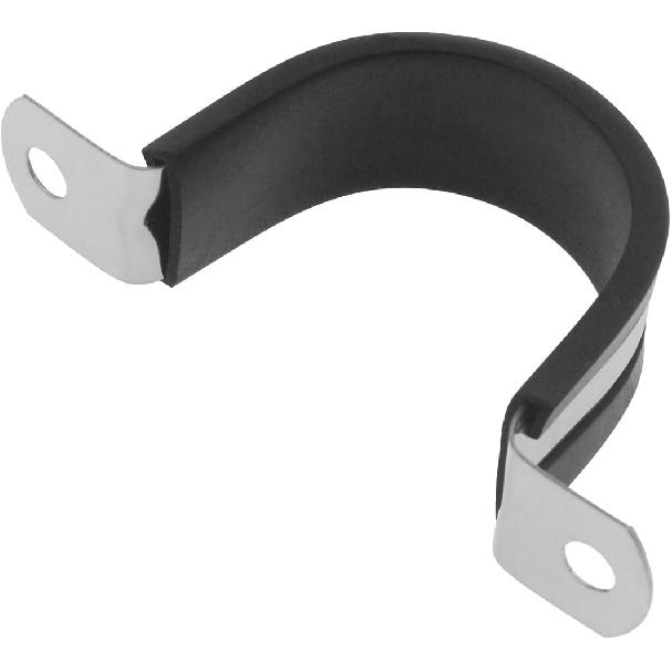 Rubber Cushioned U Clamps, U-Shaped Pipe Tube Wire Clamps, 15PCS (M38|1-1/2", Silver)