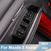 For Mazda 3 Axela Stainless Steel Car Door Armrest Panel Window Switch Lift Buttons Covers Trim Interior Accessories
