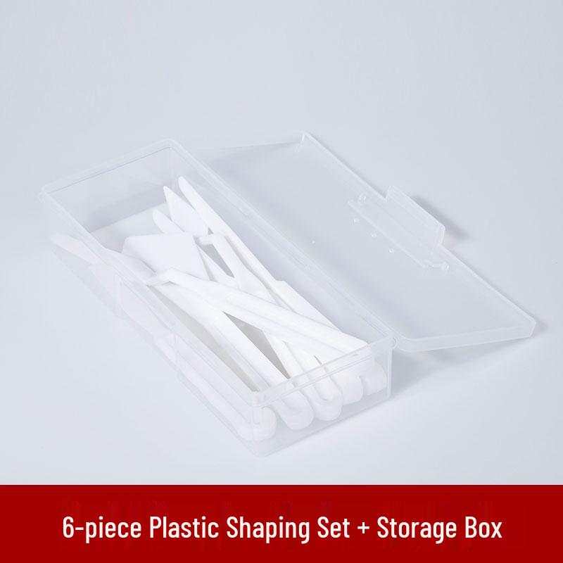 8-Piece Polymer Clay Sculpting Tool Set - Handmade Plastic Embossing Knives for DIY Projects