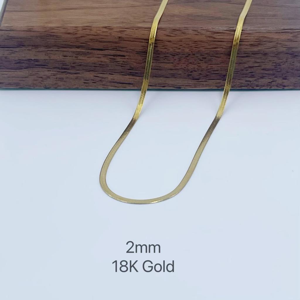 Unisex Snake Chain Necklace Choker Stainless Steel Herringbone Gold Color Fashion Jewelry Gift for Her Women and Men