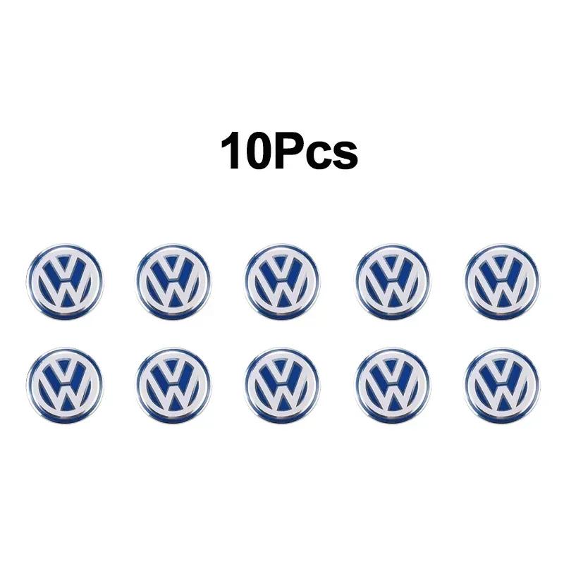 B5 Cars 2025 Hot For Volkswagen 5/10Pcs 14mm Aluminium Metal Car Styling Remote Key Stickers For Volkswagen GTI R-Line R Polo Go
