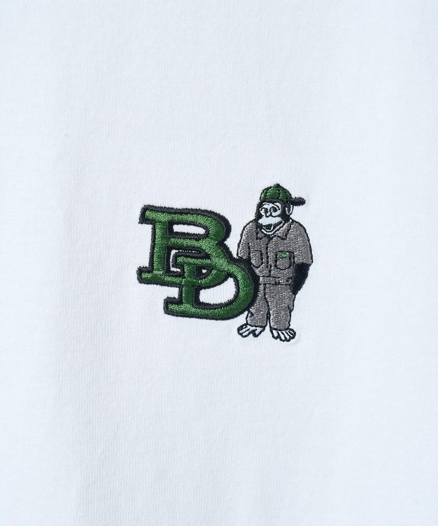 WEGO Ben Davis Short Long Street Oversized Loose Sizes Short White Men's Custom-Made T-Shirt, Sleeve, Sleeve, One-Point Embroidery, Style, Silhouette,