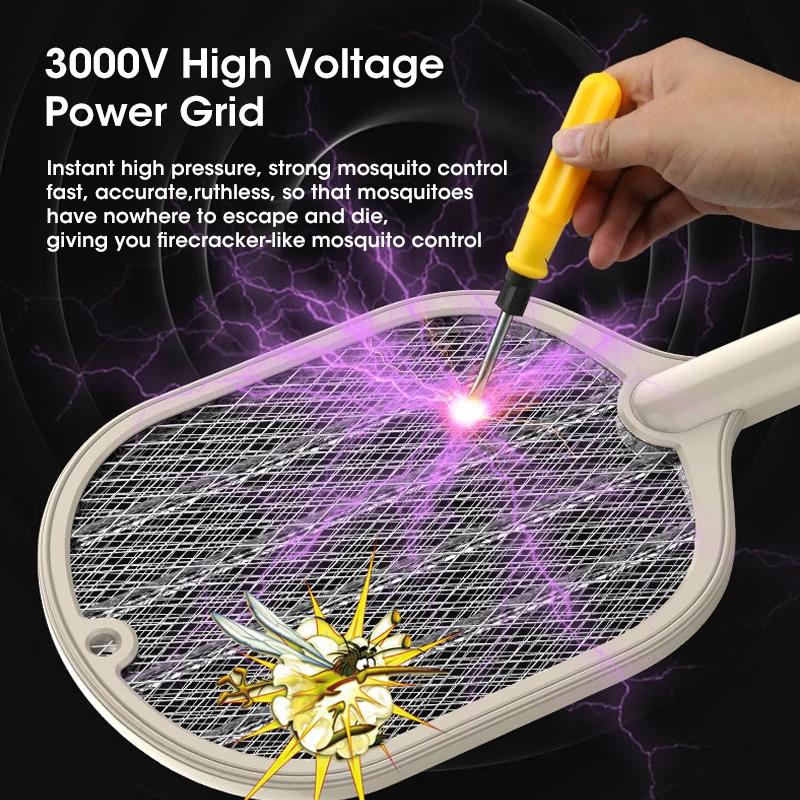 Foldable Electric Mosquito Killer Zapper Raqueta Mata Electrico USB Rechargeable Zanzare Mata Fly Tue Mouche De Anti Mosquitos