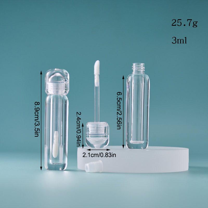 1Pcs 3ml/3.5ml Transparent Empty Lip Gloss Tube – Refillable Container for DIY Liquid Lipstick and Lip Glaze