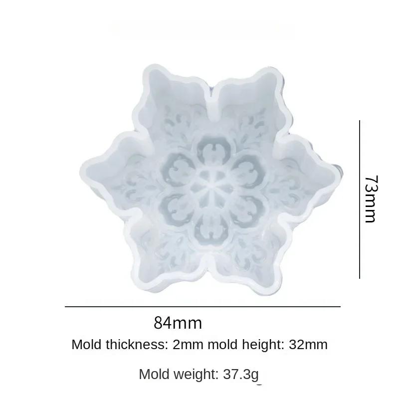 Silikonová forma na svíčku Sněhová vločka Vánoční strom Aromaterapeutická svíčka Ručně vyráběná forma na svíčku Dárek Vánoční dekorace Forma na mýdlo