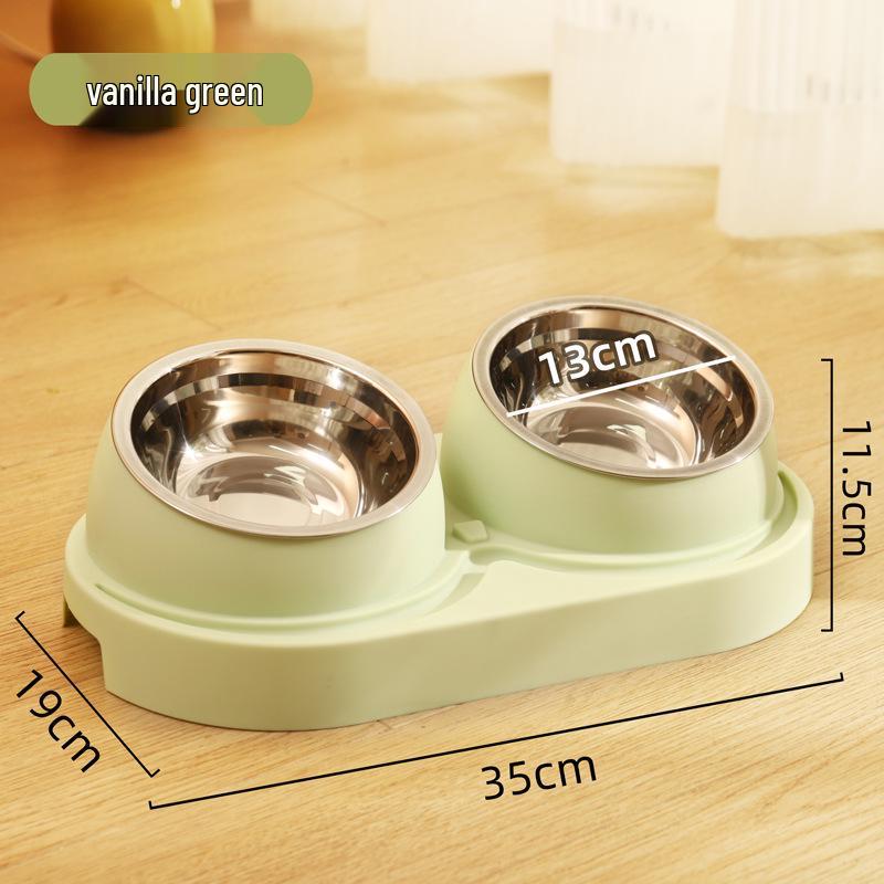 

Наклонная двойная миска: Миска для кошек и собак, предотвращающая проливание еды и воды