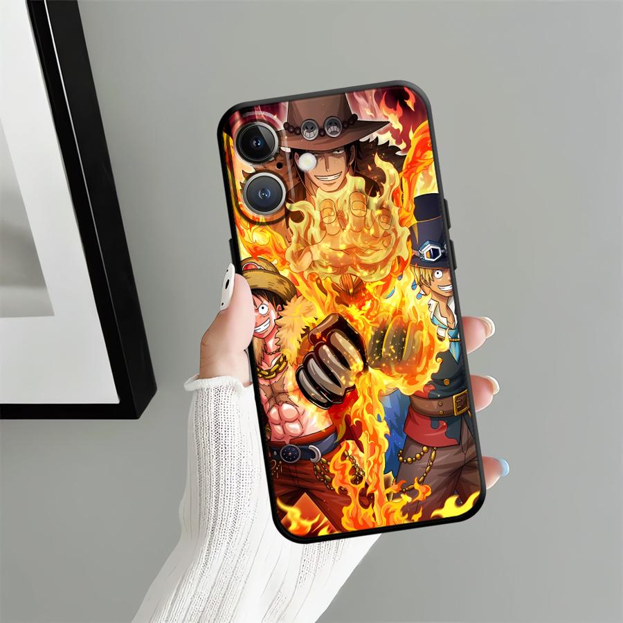 Case for iPhone 14 17 16 Pro Max 11 X XS XR 7 8 SE 17Air 13 Mini 15 Plus 12 Funda Phone Cover Cool Luffy ACE