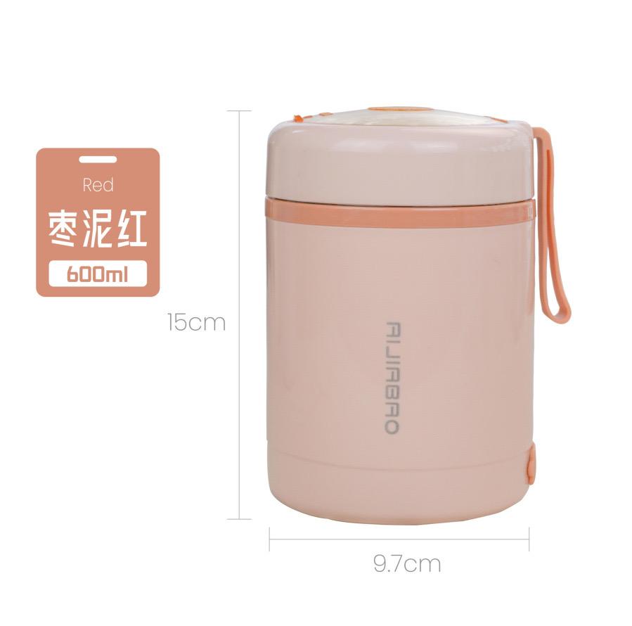 Boîte à lunch chauffante électrique USB 600ML Portable Pique-nique Chauffage Lait Boisson Alimentaire Contenant Chauffe-plat en Acier Inoxydable 5V 12V 24V 600ml beige