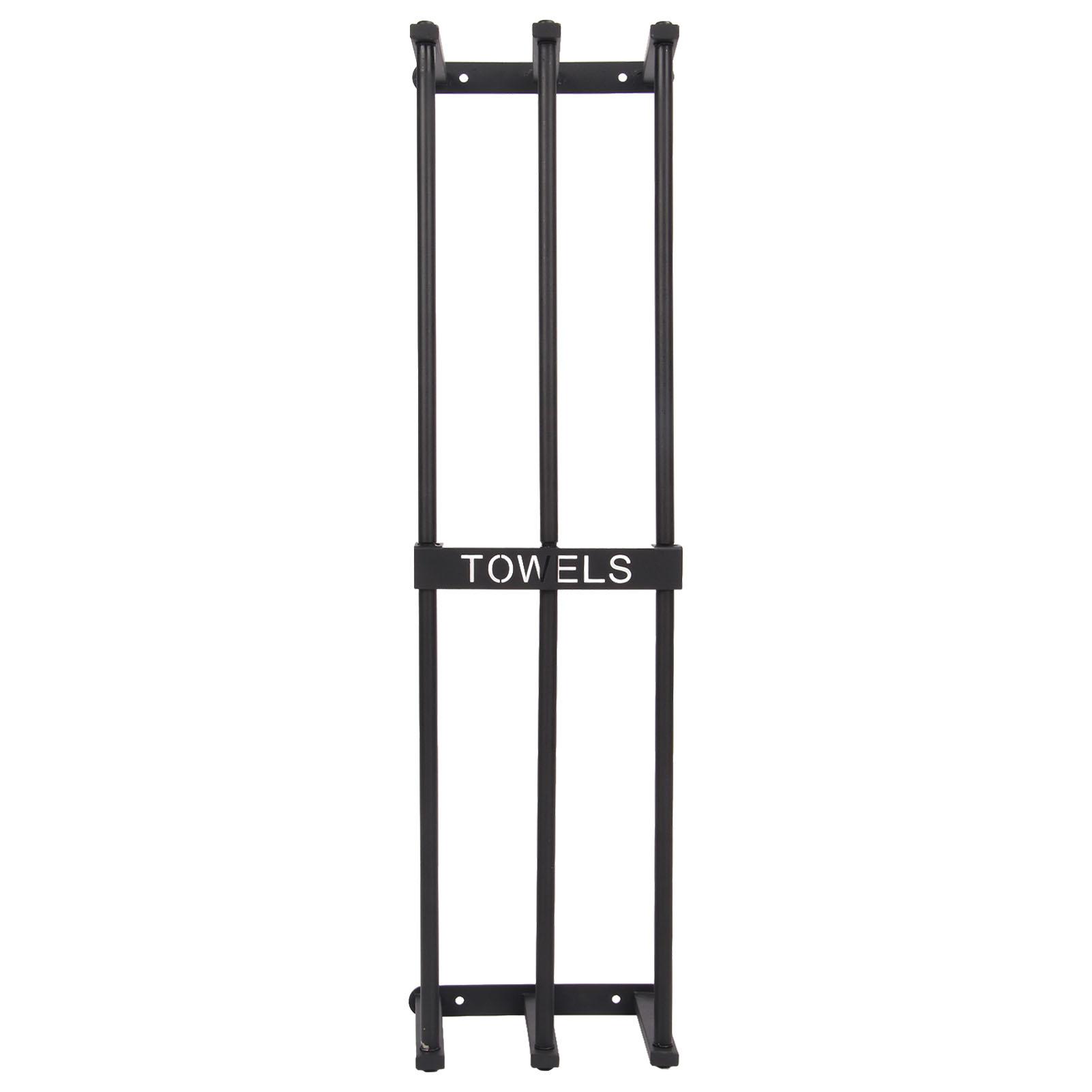 

Bathroom Wall Towel Rack Wall Mounted 3 Bars Aluminum Alloy Rolled Towel Holder for Rolled Towels Black чёрный