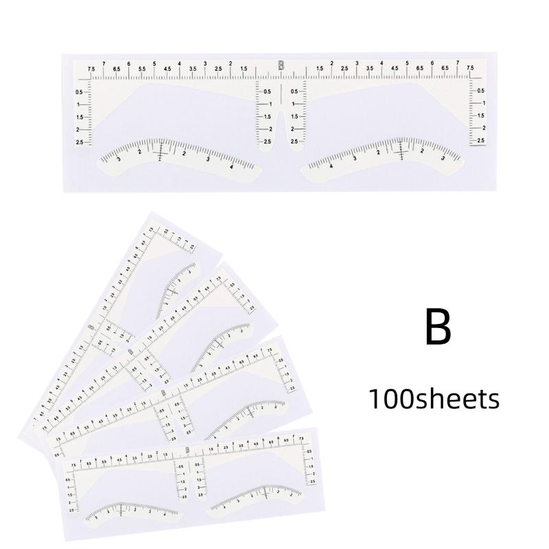 Adhesive, Microblading, Tattoo, Eyebrow Measurement Tools for Permanent Makeup Supply Disposable Eyebrow Ruler Sticker