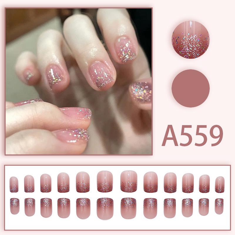 Sommarfräsch Söt Cool Stil Avtagbara Fransk Linje Lösnaglar Konstspetsar