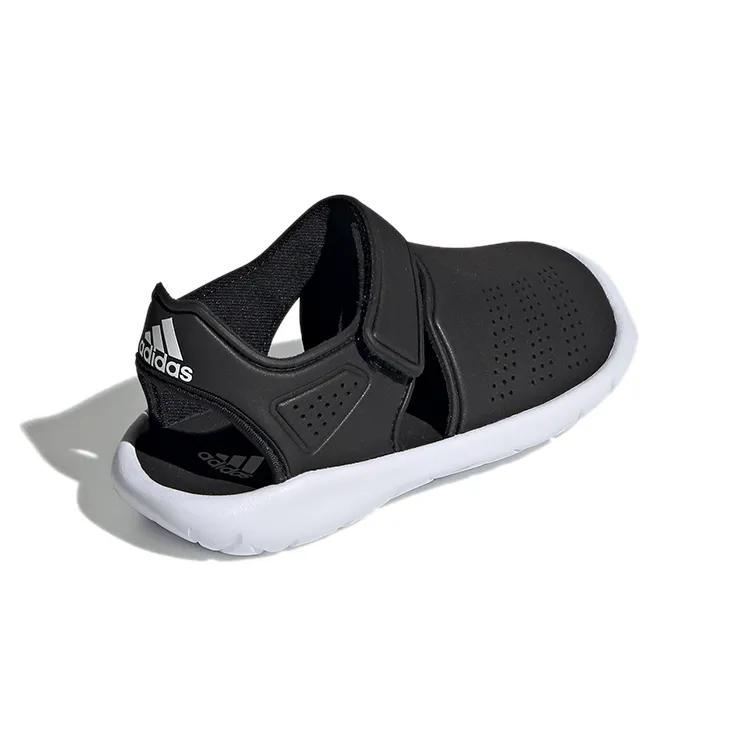 adidas FortaSwim Stripes J 'Black' (Unisex) Core Black / Core Black / Footwear White Kids' Sandals FW6048