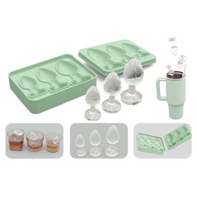 Moule à glaçons réutilisable en silicone pour machine à glaçons, grande capacité, plateau amusant en forme de plug anal pour événements, bars, whisky, gadgets de bricolage