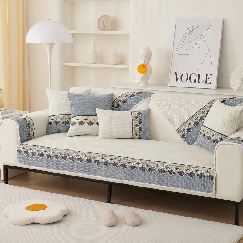Sofa Cushion Four Seasons Universal Non-slip Cushion Sofa Cover Color-matching Simple Modern Backrest Towel Anti-cat-scratch