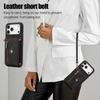 Phone Case for iPhone 17 Pro Max 16E Air 16 Pro 15 Plus 14 13 Mini 12 11 Lanyard Zipper Plain Leather Card Holder Wallet Cover