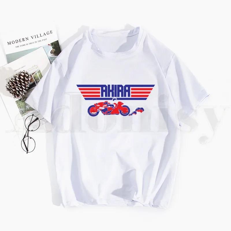 Akira Shotaro Kaneda Motociclista A Cápsula Japão Anime Camisetas Tops Camisetas Homens Mulheres Manga Curta Camiseta Casual Streetwear Engraçado