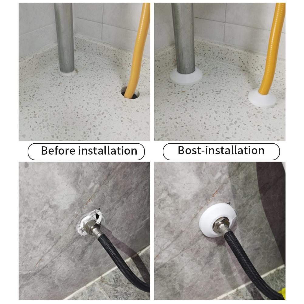 10Pcs Radiator Pipe Cover, White Plastic Pipe Covers Sleeve, Tidy Decoration for 17 Mm Diameter Pipe, White Radiator Pipe Covers