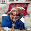 6 Size Rap Singer 2Pac Blankets 3D Printing Comfortable and Soft Picnic Blanket Gift To Family or Friends picnic blanket