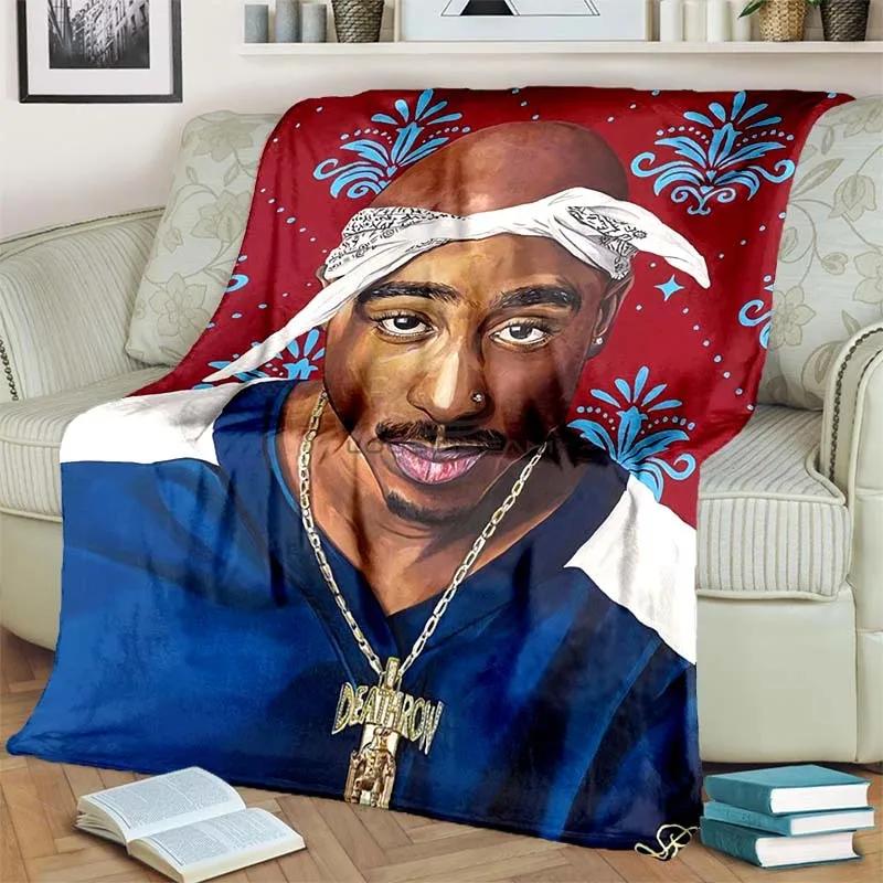 6 Size Rap Singer 2Pac Blankets 3D Printing Comfortable and Soft Picnic Blanket Gift To Family or Friends picnic blanket