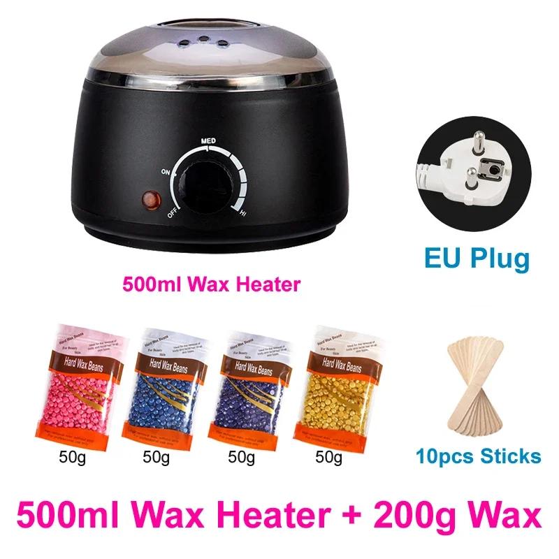 Hair Removal Wax Machine Waxing Heater and Beans Kit Depilatory Epilator Wax-melt Pot Paraffin Warmer Heating Machine