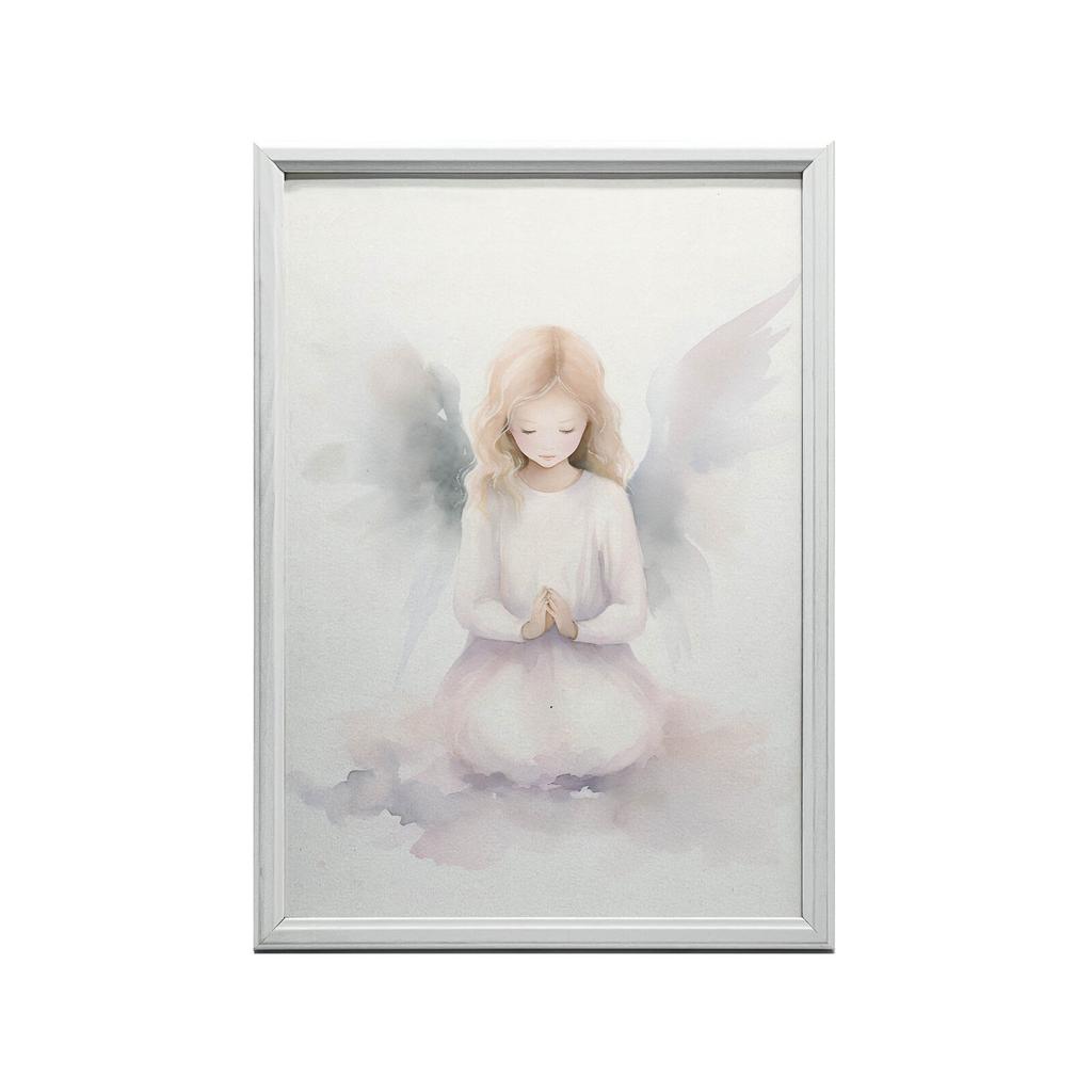 Niebiański Uśmiech Anioła Niebiański Uśmiech Anioła, 40X50 Cm, Rama Aluminiowa Złota, Papier Matowy 230 Gsm