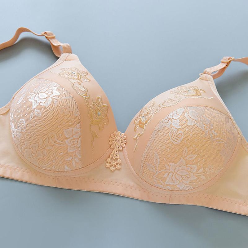 Thin Large Size No Steel Ring Bra Comfortable Gathering Lightweight Light Breathable Soft Comfortable Sweet and Sexy