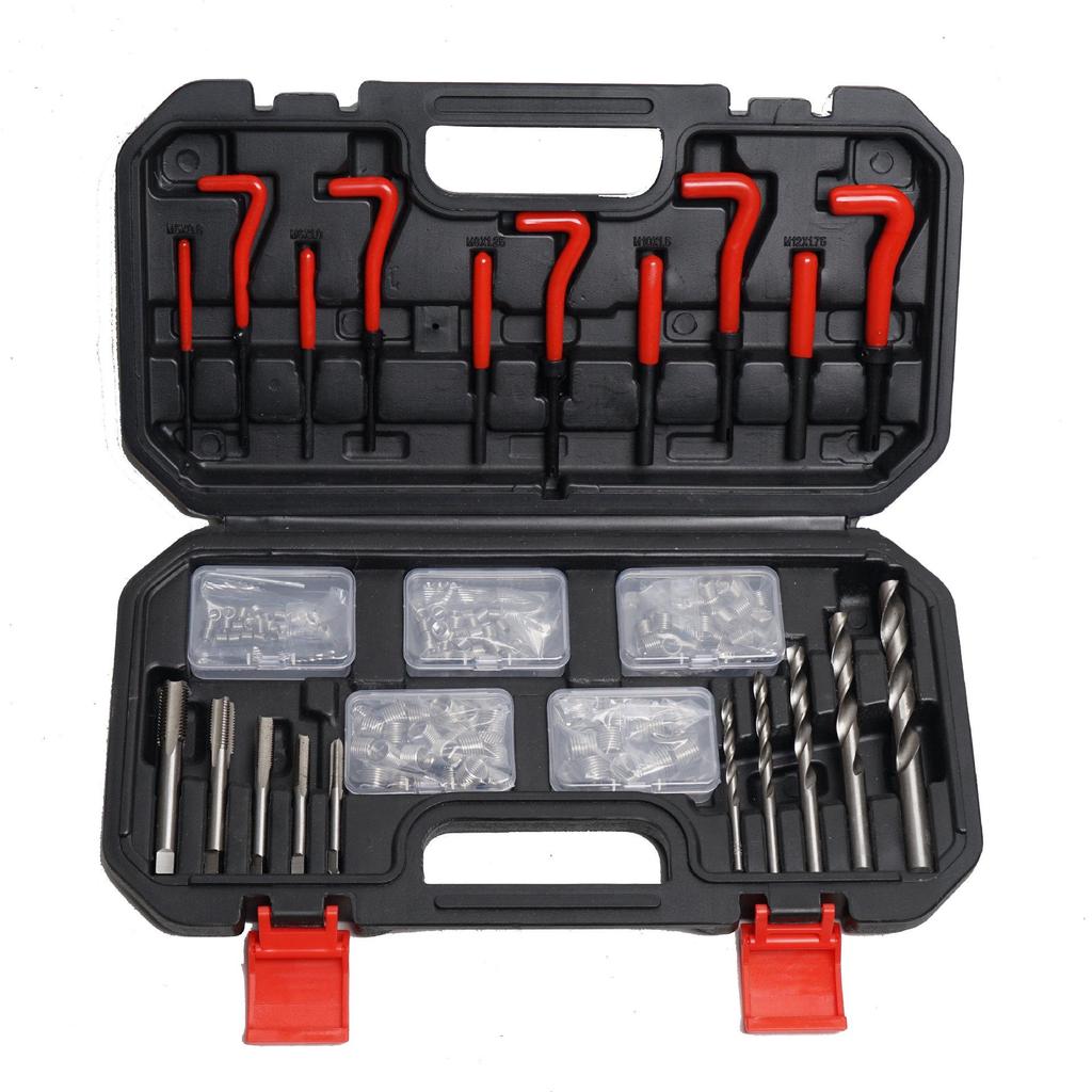 131-Piece Thread Repair Kit for Cars - Tap & Fix Tools